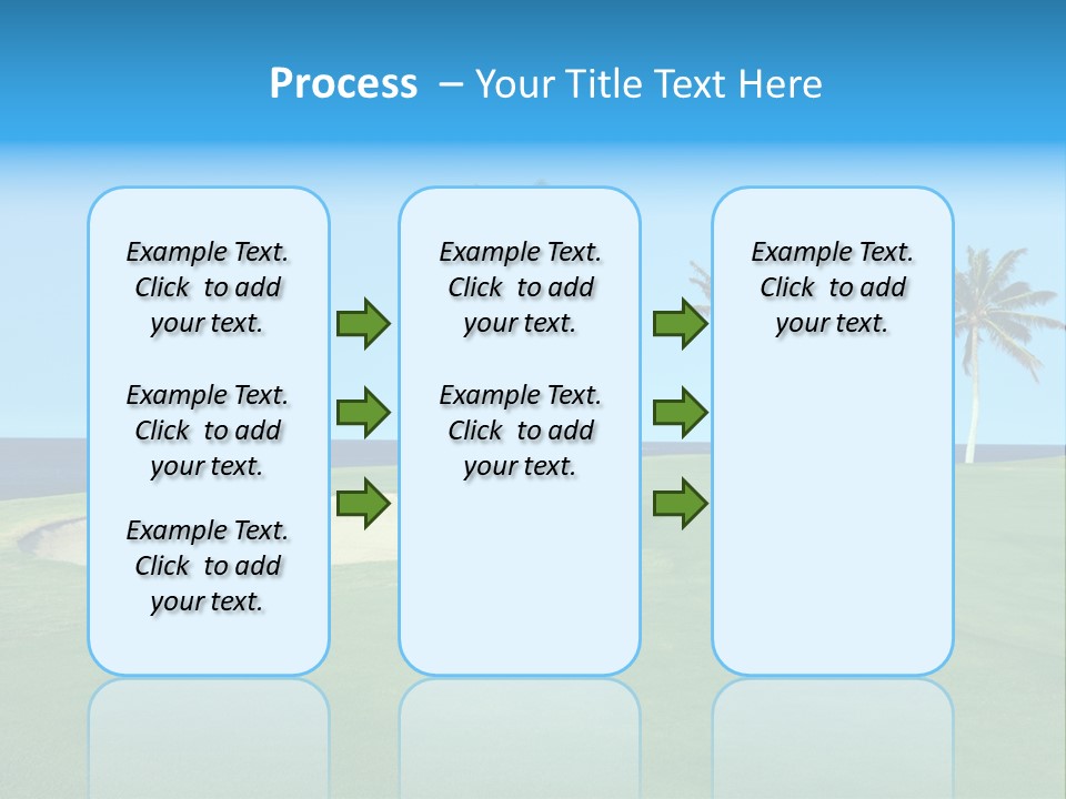 Hawaiian Golf Course On Lava Ocean Shore Of Kona Island PowerPoint Template