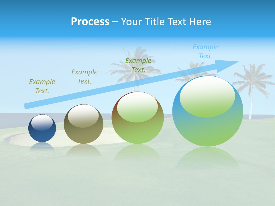 Hawaiian Golf Course On Lava Ocean Shore Of Kona Island PowerPoint Template