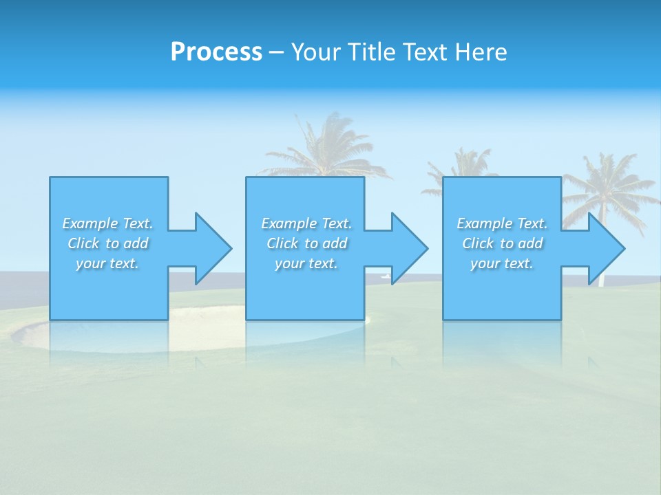 Hawaiian Golf Course On Lava Ocean Shore Of Kona Island PowerPoint Template