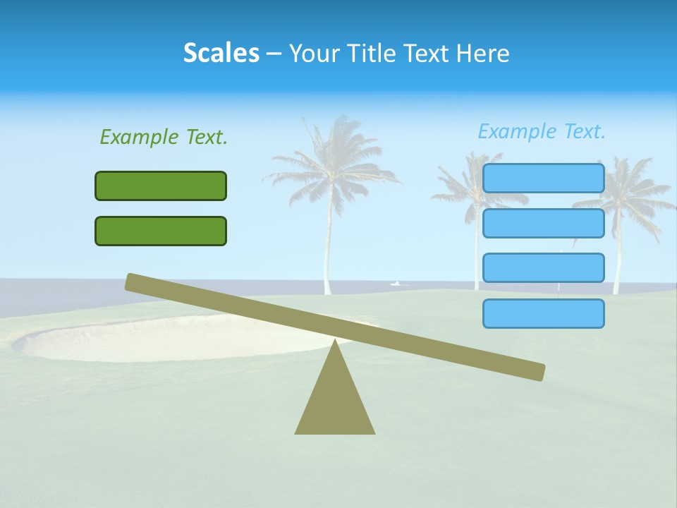Hawaiian Golf Course On Lava Ocean Shore Of Kona Island PowerPoint Template