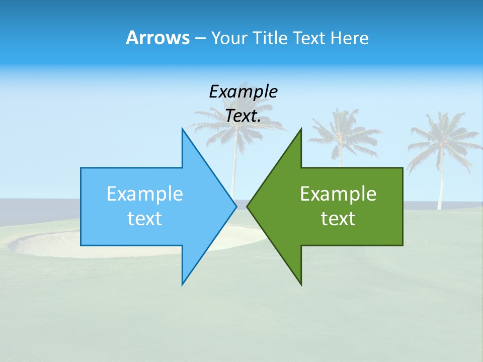 Hawaiian Golf Course On Lava Ocean Shore Of Kona Island PowerPoint Template