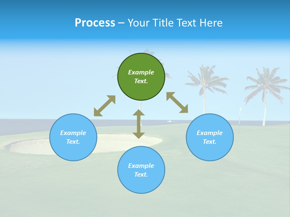 Hawaiian Golf Course On Lava Ocean Shore Of Kona Island PowerPoint Template