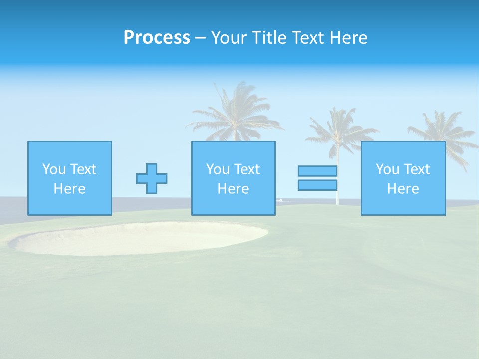 Hawaiian Golf Course On Lava Ocean Shore Of Kona Island PowerPoint Template