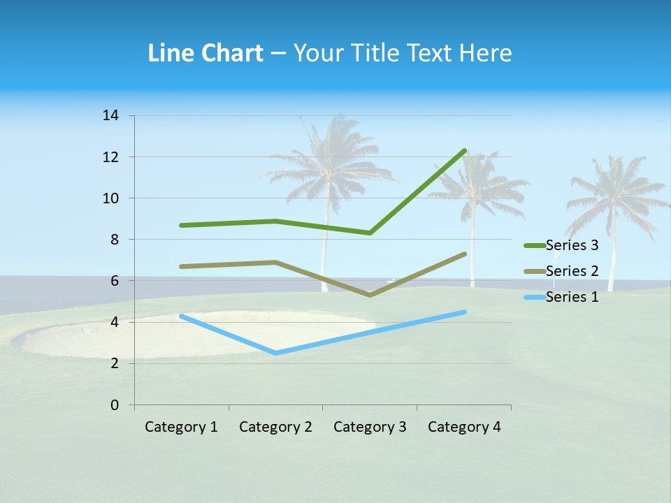 Hawaiian Golf Course On Lava Ocean Shore Of Kona Island PowerPoint Template