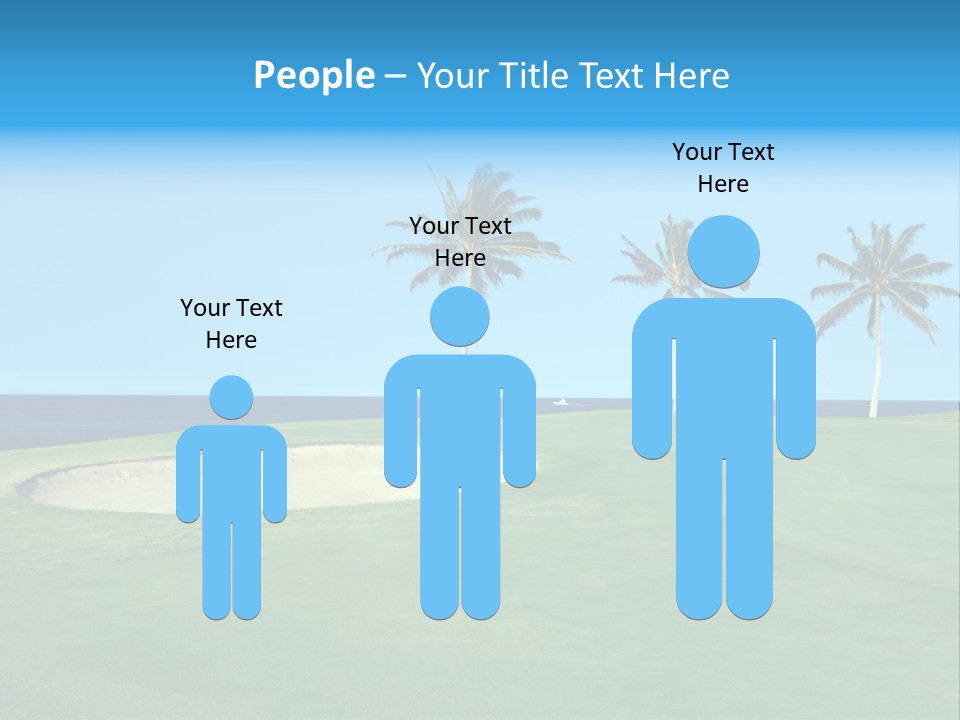 Hawaiian Golf Course On Lava Ocean Shore Of Kona Island PowerPoint Template