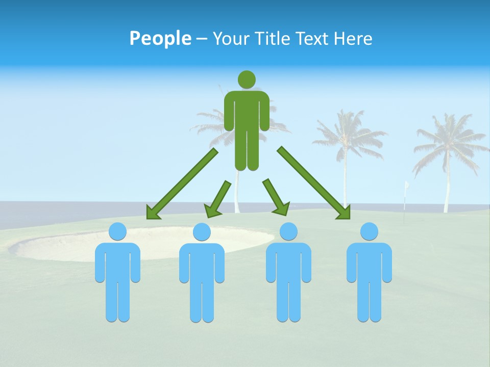 Hawaiian Golf Course On Lava Ocean Shore Of Kona Island PowerPoint Template