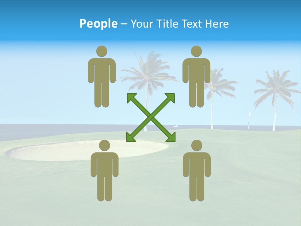 Hawaiian Golf Course On Lava Ocean Shore Of Kona Island PowerPoint Template