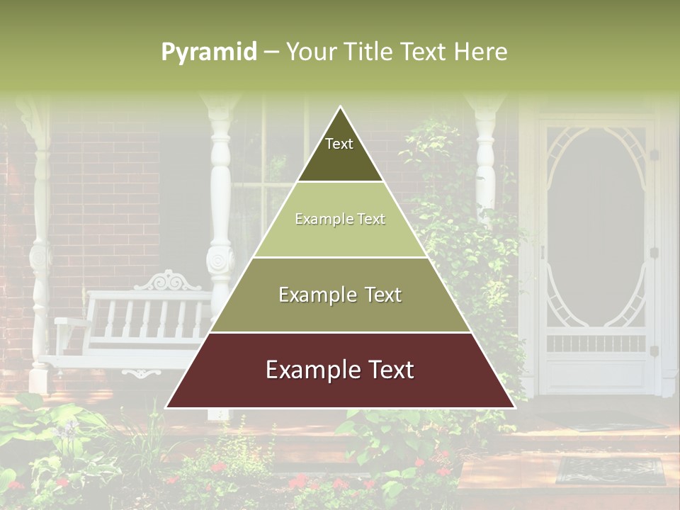 Beautiful Porch Of Victorian House Decorated With Flowers PowerPoint Template