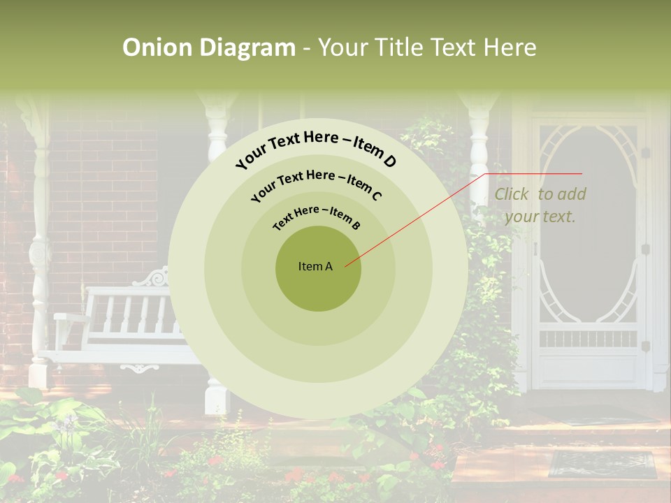 Beautiful Porch Of Victorian House Decorated With Flowers PowerPoint Template