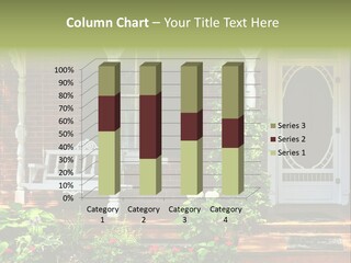 Beautiful Porch Of Victorian House Decorated With Flowers PowerPoint Template