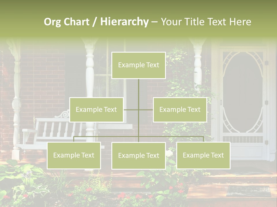 Beautiful Porch Of Victorian House Decorated With Flowers PowerPoint Template