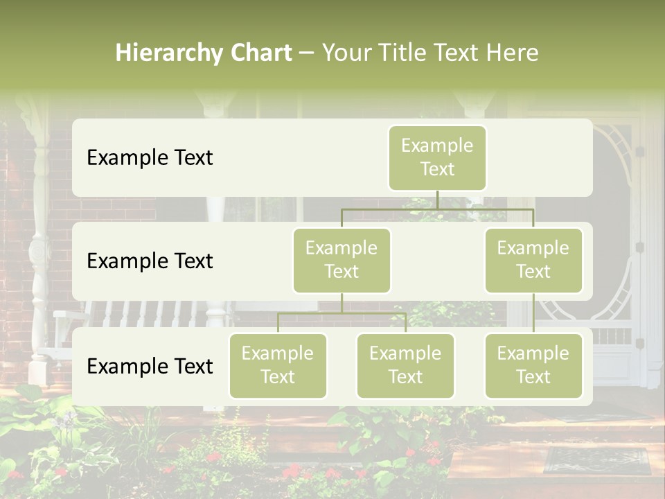 Beautiful Porch Of Victorian House Decorated With Flowers PowerPoint Template