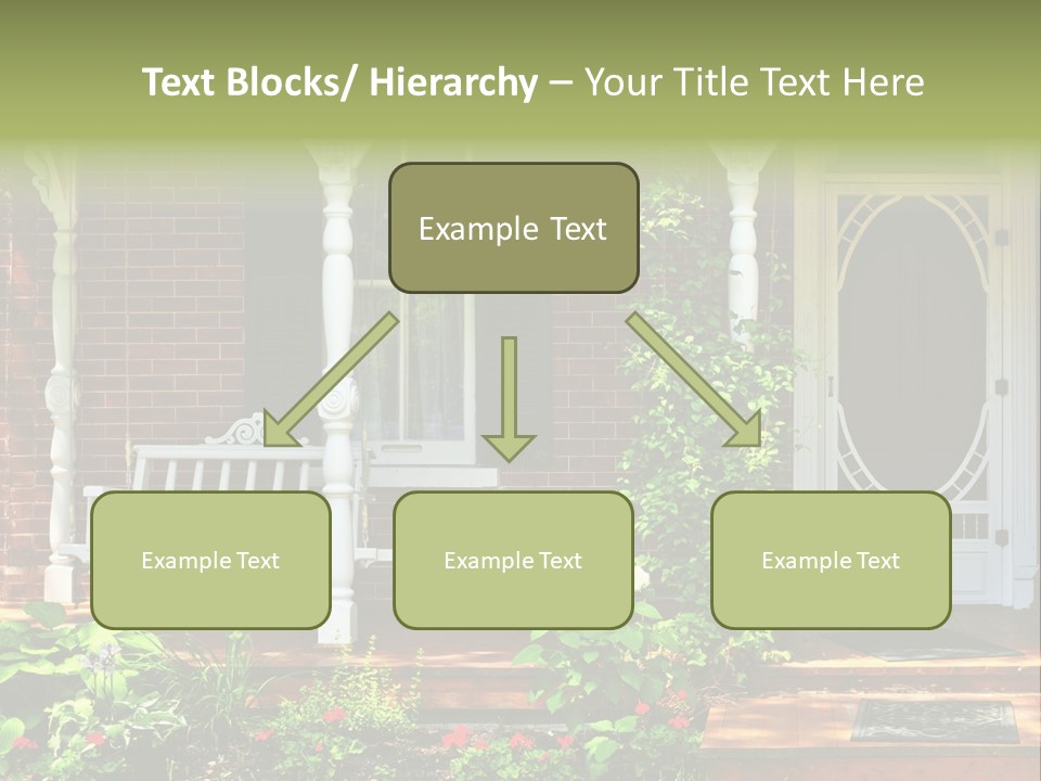 Beautiful Porch Of Victorian House Decorated With Flowers PowerPoint Template