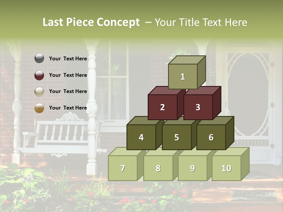 Beautiful Porch Of Victorian House Decorated With Flowers PowerPoint Template