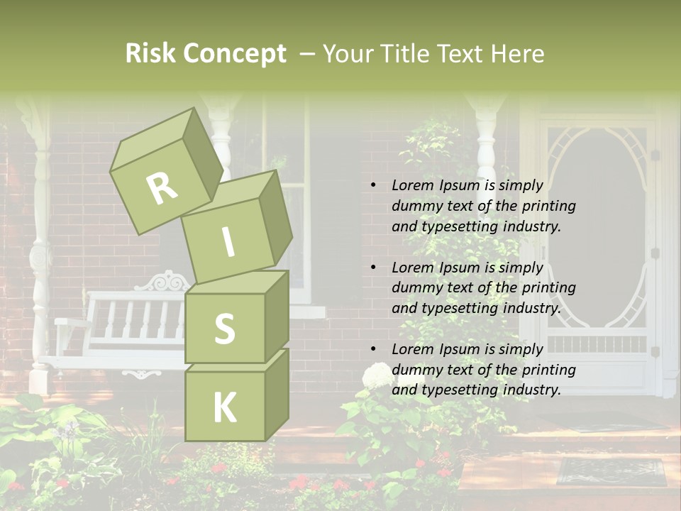 Beautiful Porch Of Victorian House Decorated With Flowers PowerPoint Template