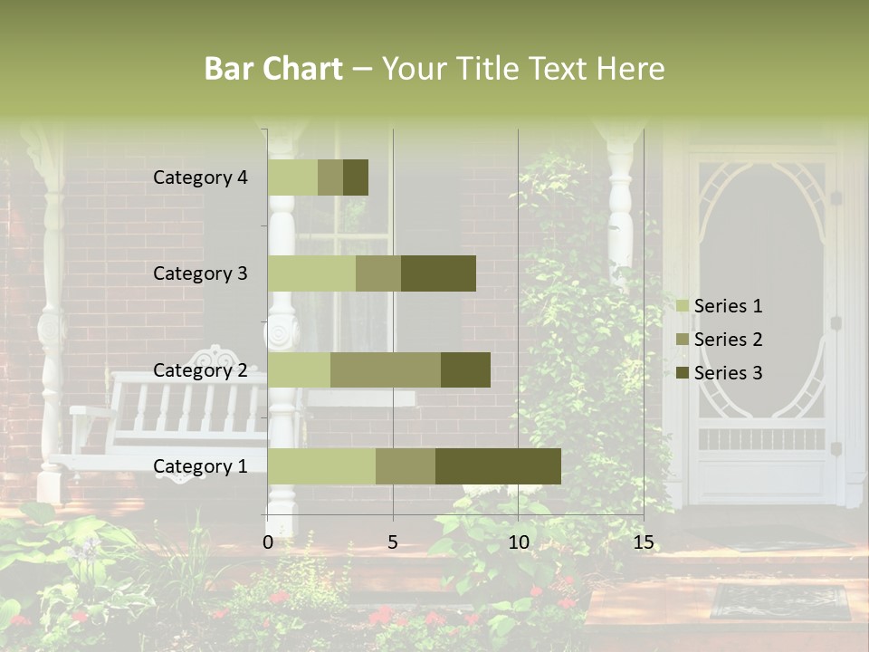 Beautiful Porch Of Victorian House Decorated With Flowers PowerPoint Template