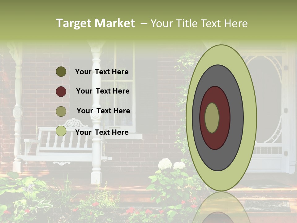 Beautiful Porch Of Victorian House Decorated With Flowers PowerPoint Template