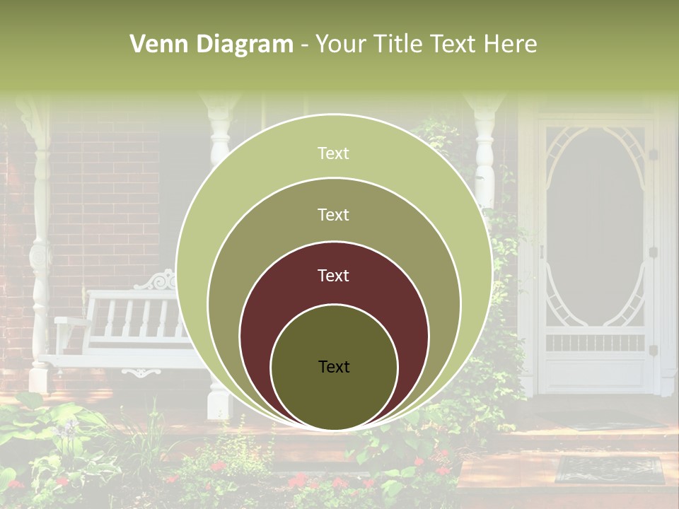 Beautiful Porch Of Victorian House Decorated With Flowers PowerPoint Template