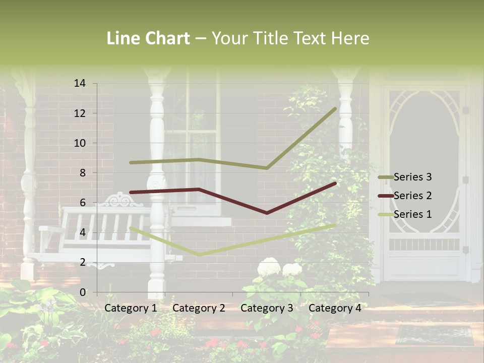 Beautiful Porch Of Victorian House Decorated With Flowers PowerPoint Template