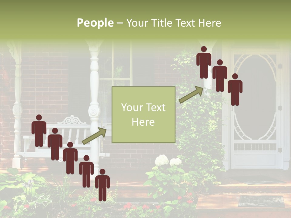 Beautiful Porch Of Victorian House Decorated With Flowers PowerPoint Template