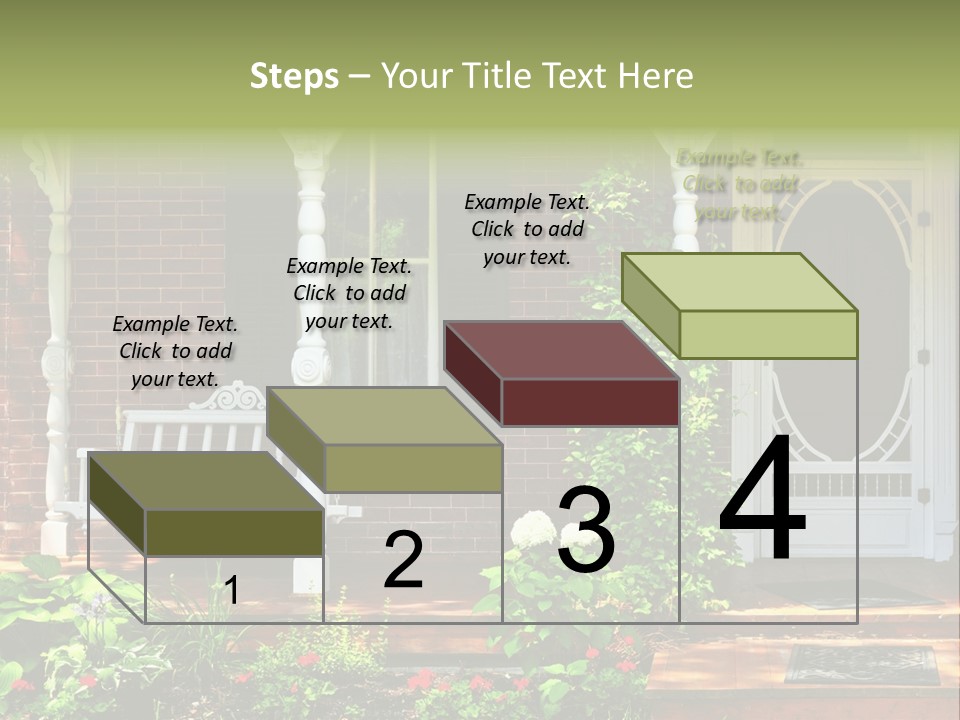 Beautiful Porch Of Victorian House Decorated With Flowers PowerPoint Template