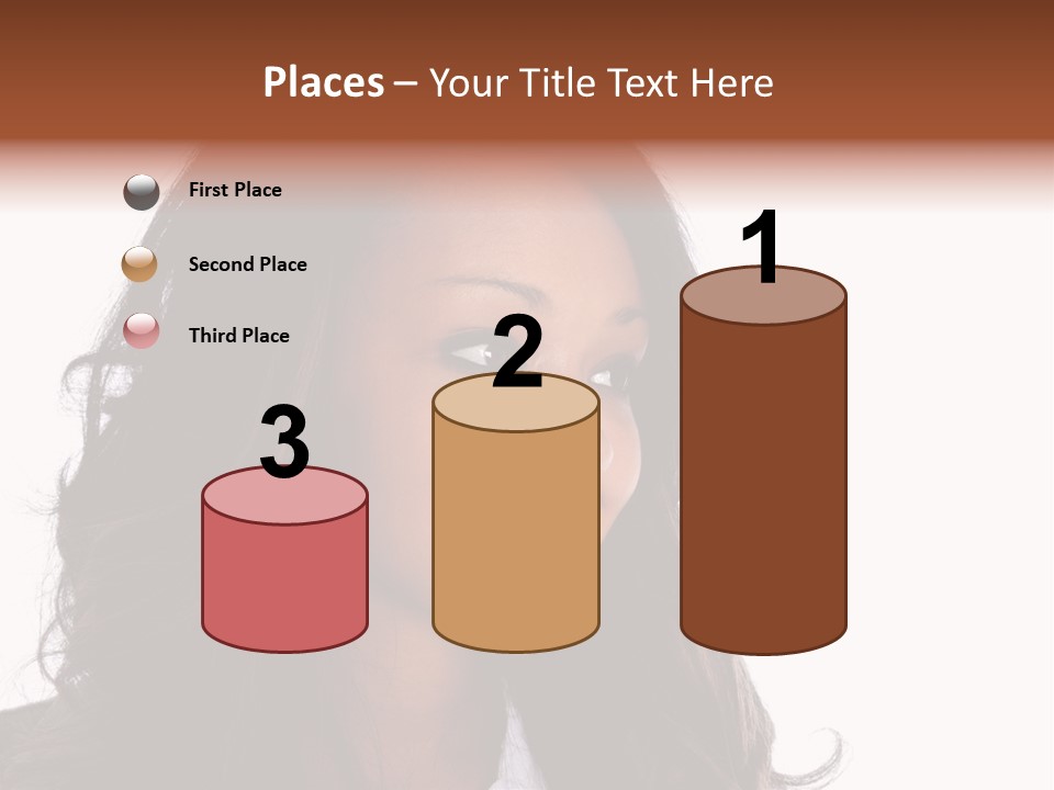 Portrait Of Beautiful African American Woman Smiling PowerPoint Template