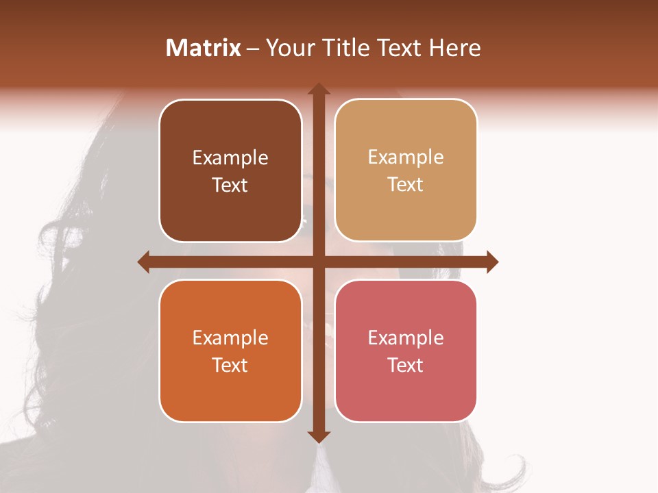 Portrait Of Beautiful African American Woman Smiling PowerPoint Template