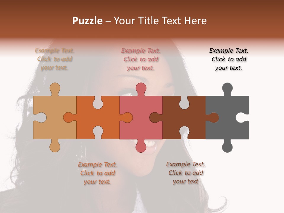 Portrait Of Beautiful African American Woman Smiling PowerPoint Template