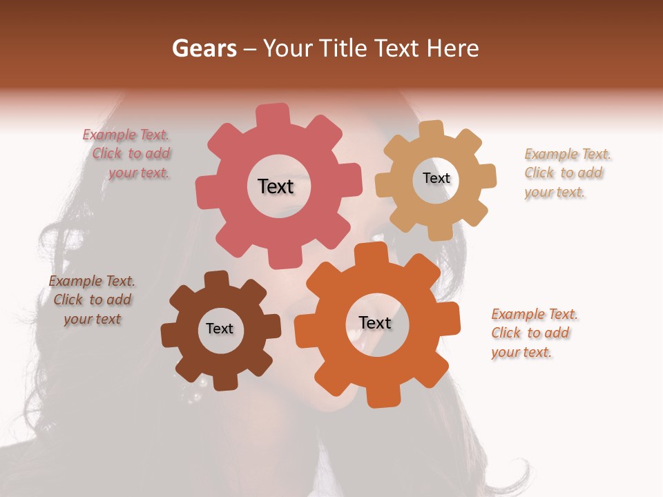 Portrait Of Beautiful African American Woman Smiling PowerPoint Template