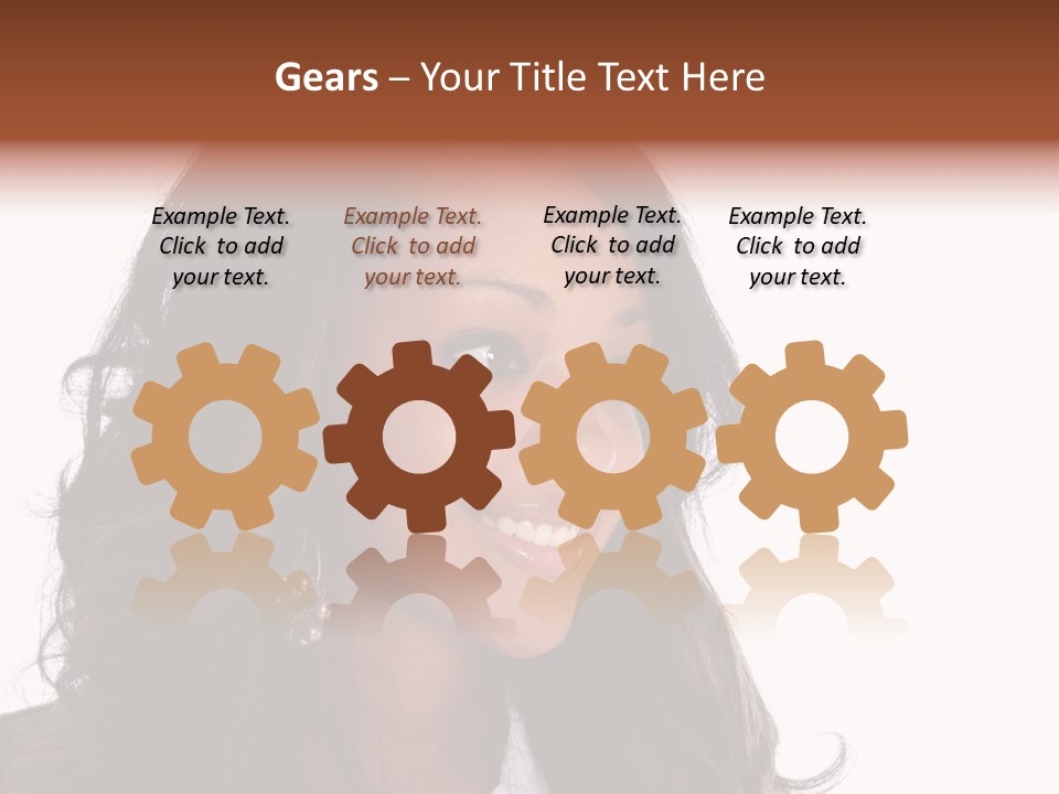 Portrait Of Beautiful African American Woman Smiling PowerPoint Template