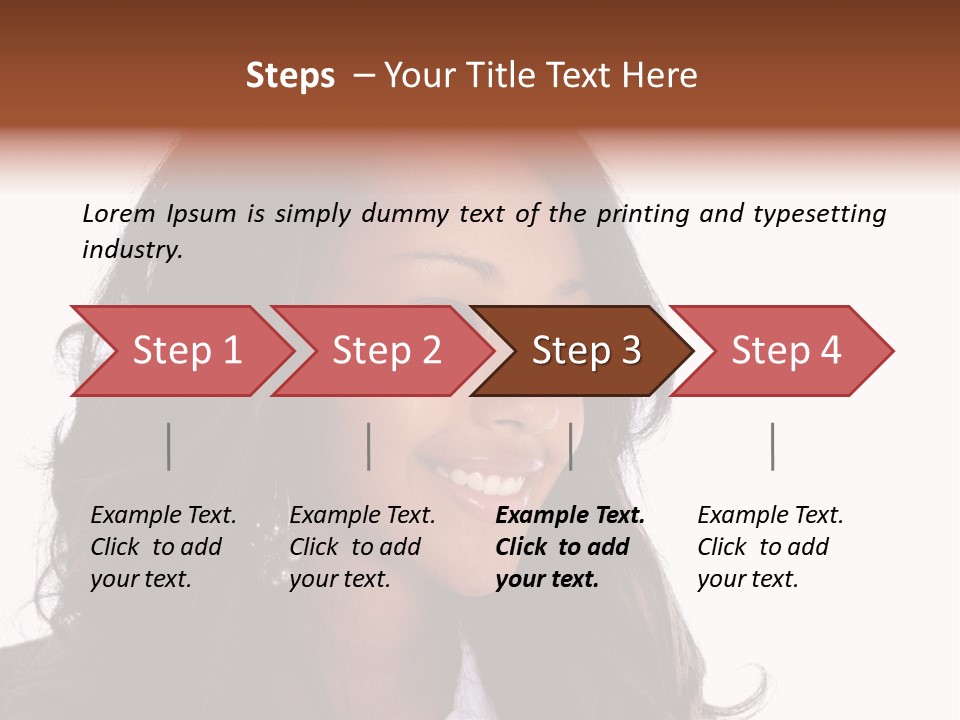 Portrait Of Beautiful African American Woman Smiling PowerPoint Template