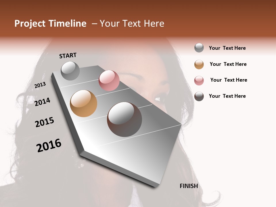 Portrait Of Beautiful African American Woman Smiling PowerPoint Template