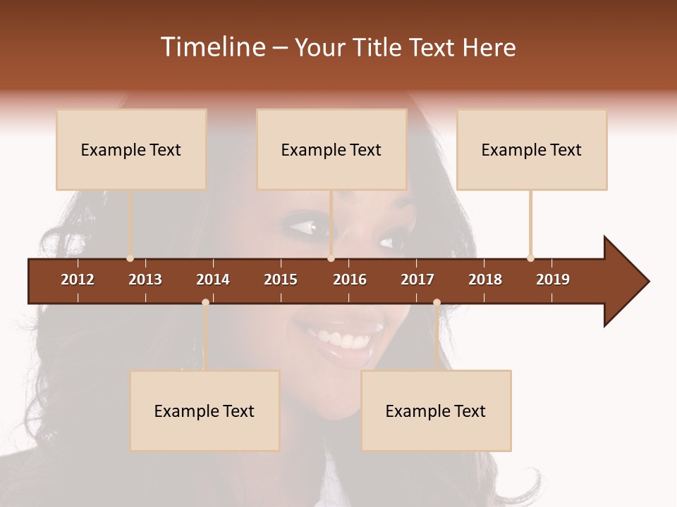 Portrait Of Beautiful African American Woman Smiling PowerPoint Template