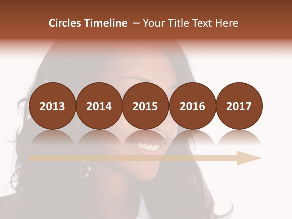 Portrait Of Beautiful African American Woman Smiling PowerPoint Template