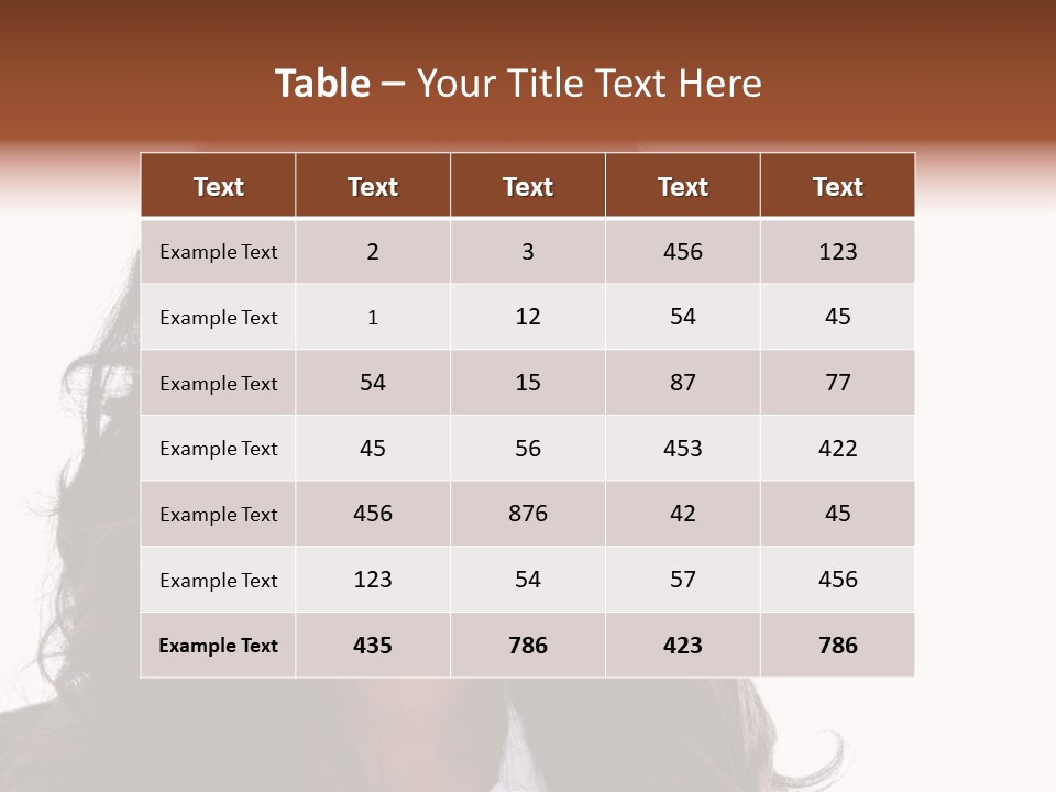 Portrait Of Beautiful African American Woman Smiling PowerPoint Template