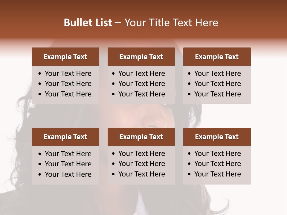 Portrait Of Beautiful African American Woman Smiling PowerPoint Template