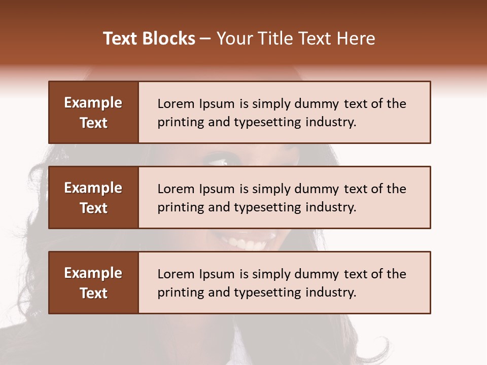 Portrait Of Beautiful African American Woman Smiling PowerPoint Template