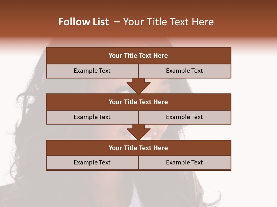Portrait Of Beautiful African American Woman Smiling PowerPoint Template