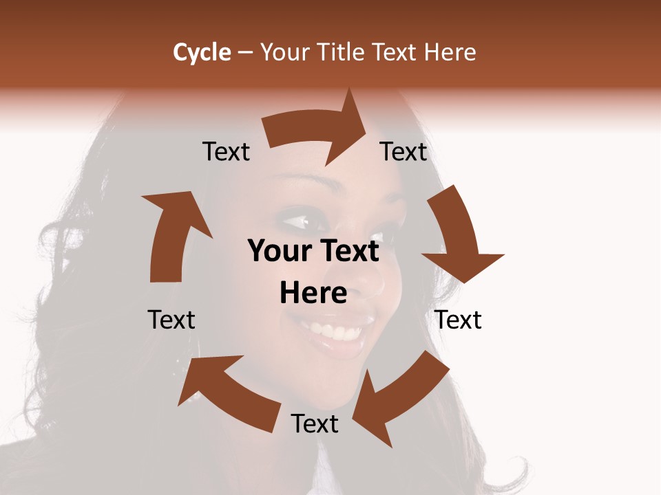 Portrait Of Beautiful African American Woman Smiling PowerPoint Template