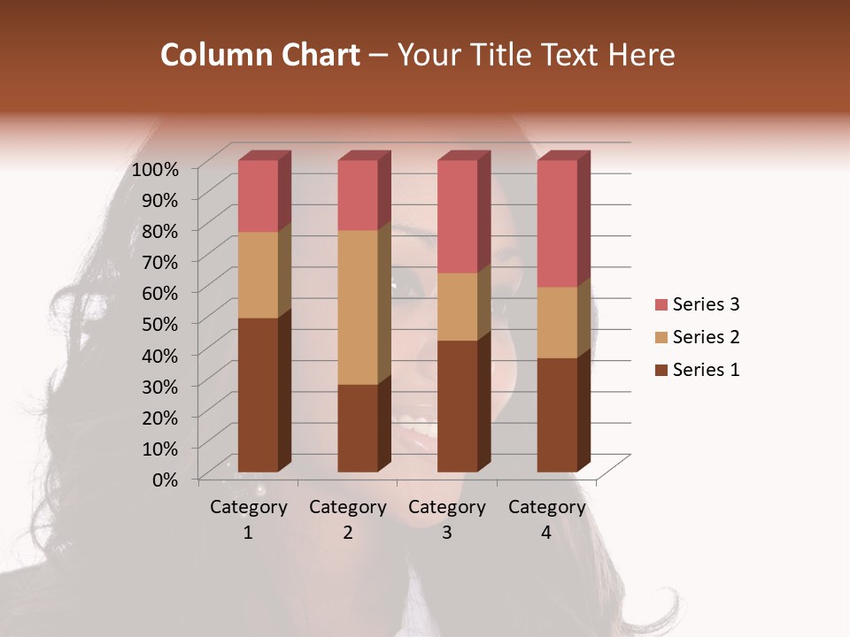Portrait Of Beautiful African American Woman Smiling PowerPoint Template
