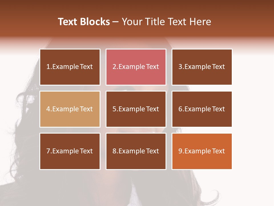 Portrait Of Beautiful African American Woman Smiling PowerPoint Template