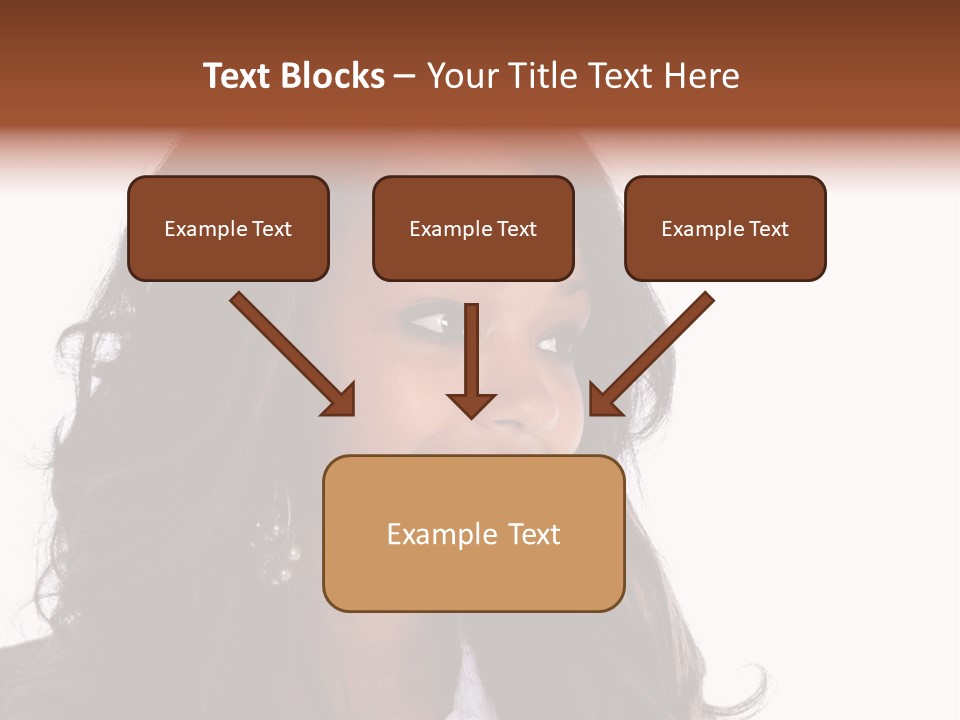Portrait Of Beautiful African American Woman Smiling PowerPoint Template