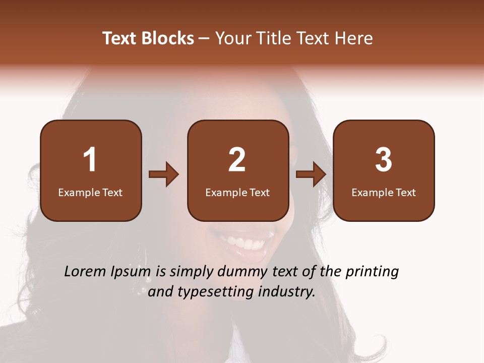 Portrait Of Beautiful African American Woman Smiling PowerPoint Template