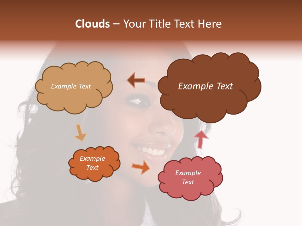 Portrait Of Beautiful African American Woman Smiling PowerPoint Template