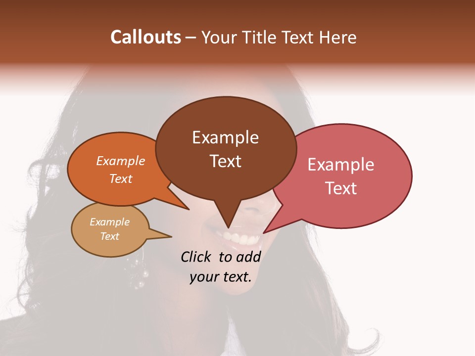 Portrait Of Beautiful African American Woman Smiling PowerPoint Template