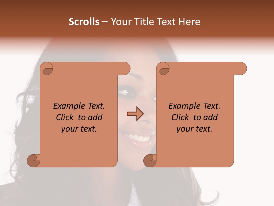 Portrait Of Beautiful African American Woman Smiling PowerPoint Template