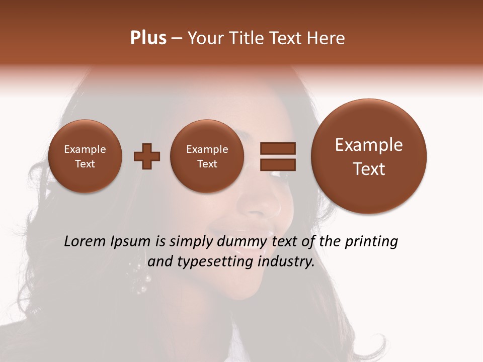 Portrait Of Beautiful African American Woman Smiling PowerPoint Template