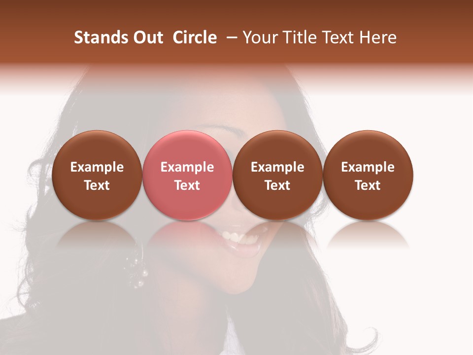 Portrait Of Beautiful African American Woman Smiling PowerPoint Template
