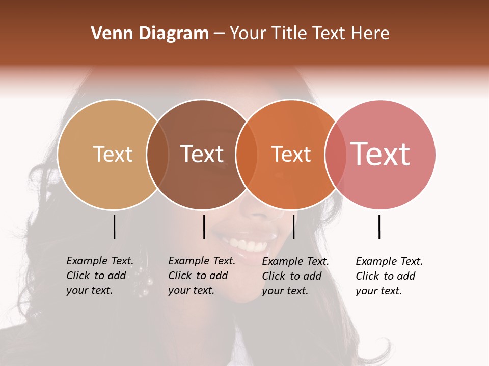 Portrait Of Beautiful African American Woman Smiling PowerPoint Template