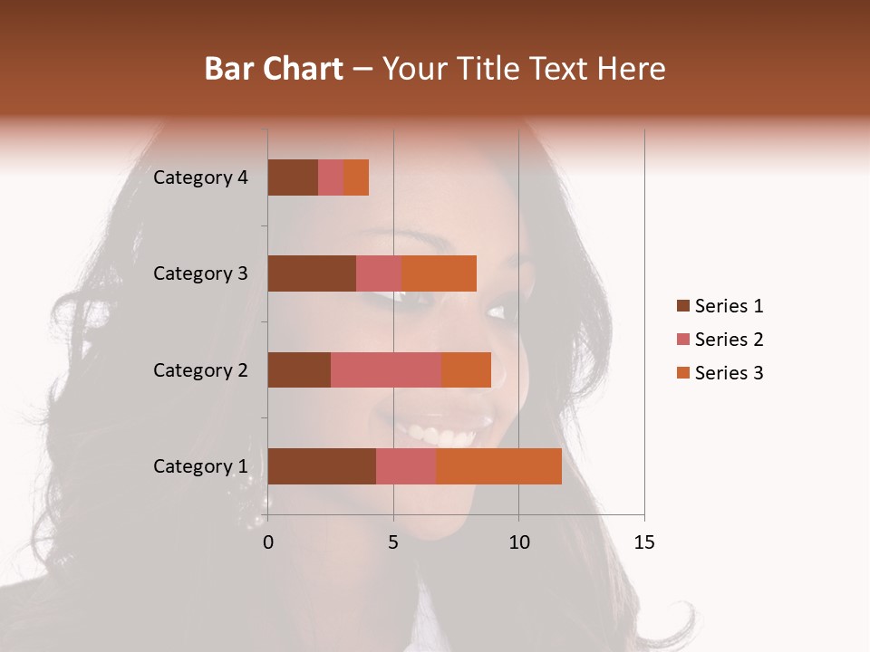 Portrait Of Beautiful African American Woman Smiling PowerPoint Template